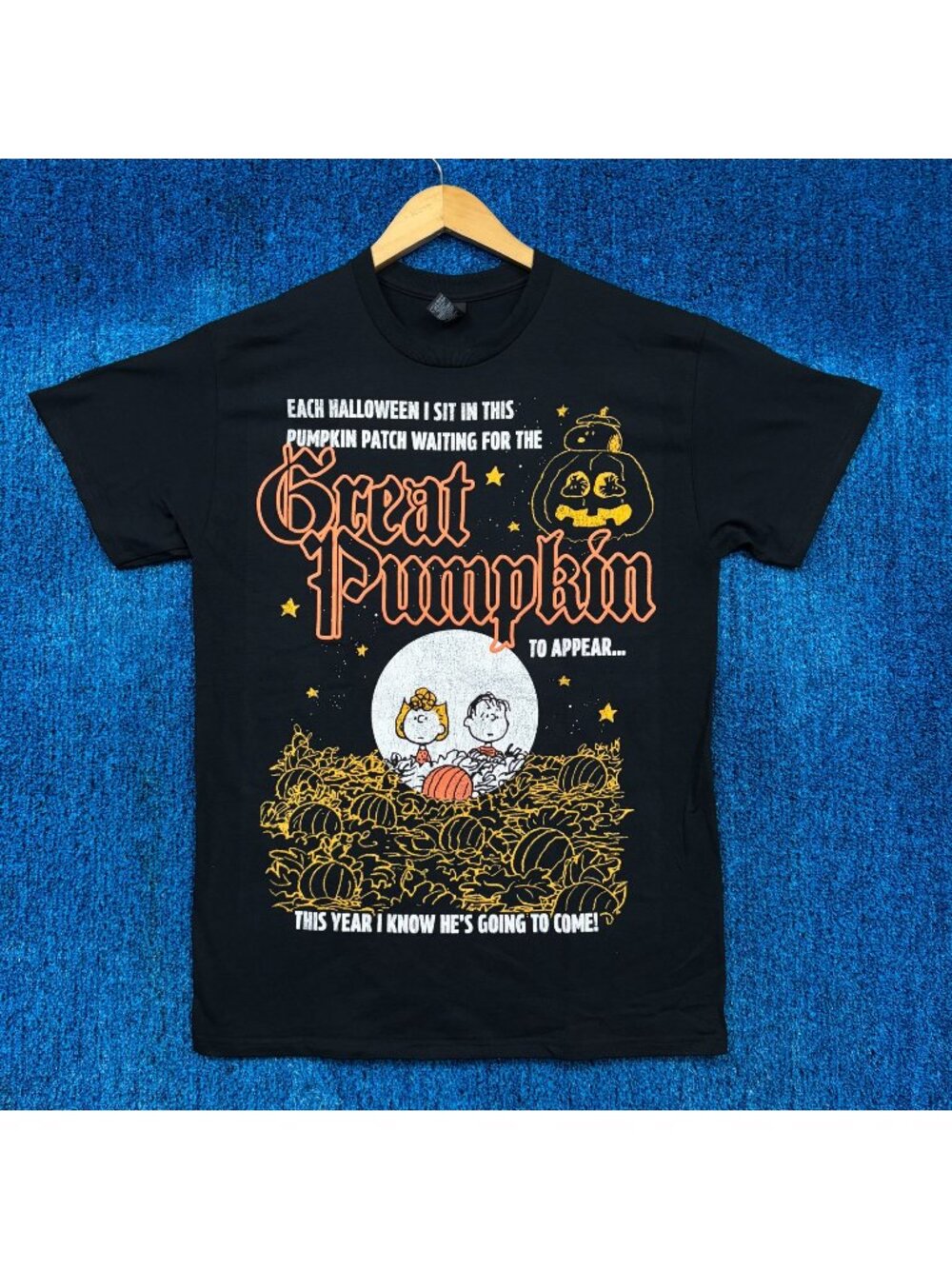 Peanuts "It's The Great Pumpkin" Graphic T-Shirt Size Medium